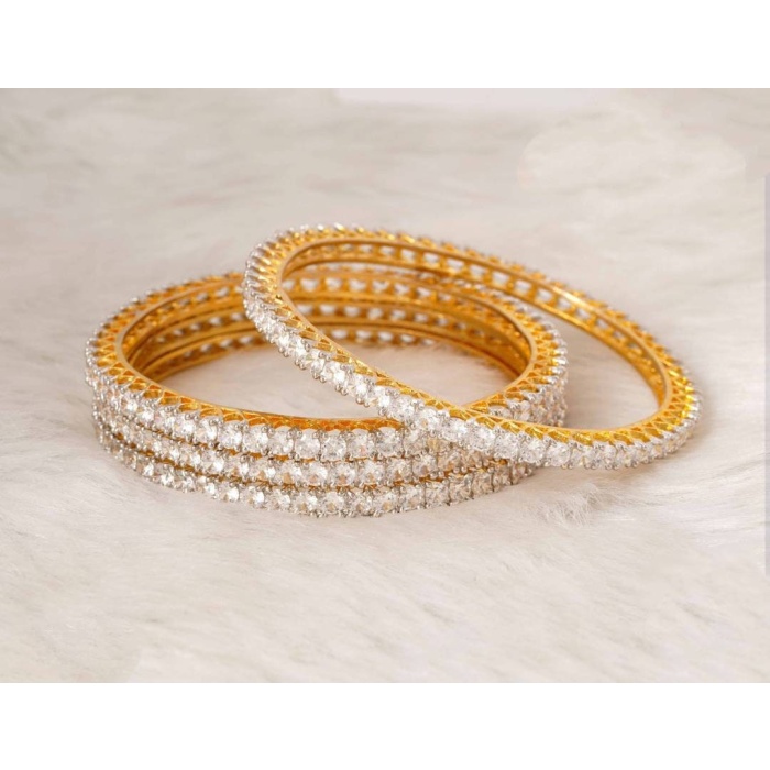 4 Piece Gold Diamond Bangles/ Crystal Bangles/ Indian Jewelry/ Pakistani Jewelry/ Turkish Jewelry/ Wedding Jewelry/ African Jewelry/ Indian | Save 33% - Rajasthan Living 5
