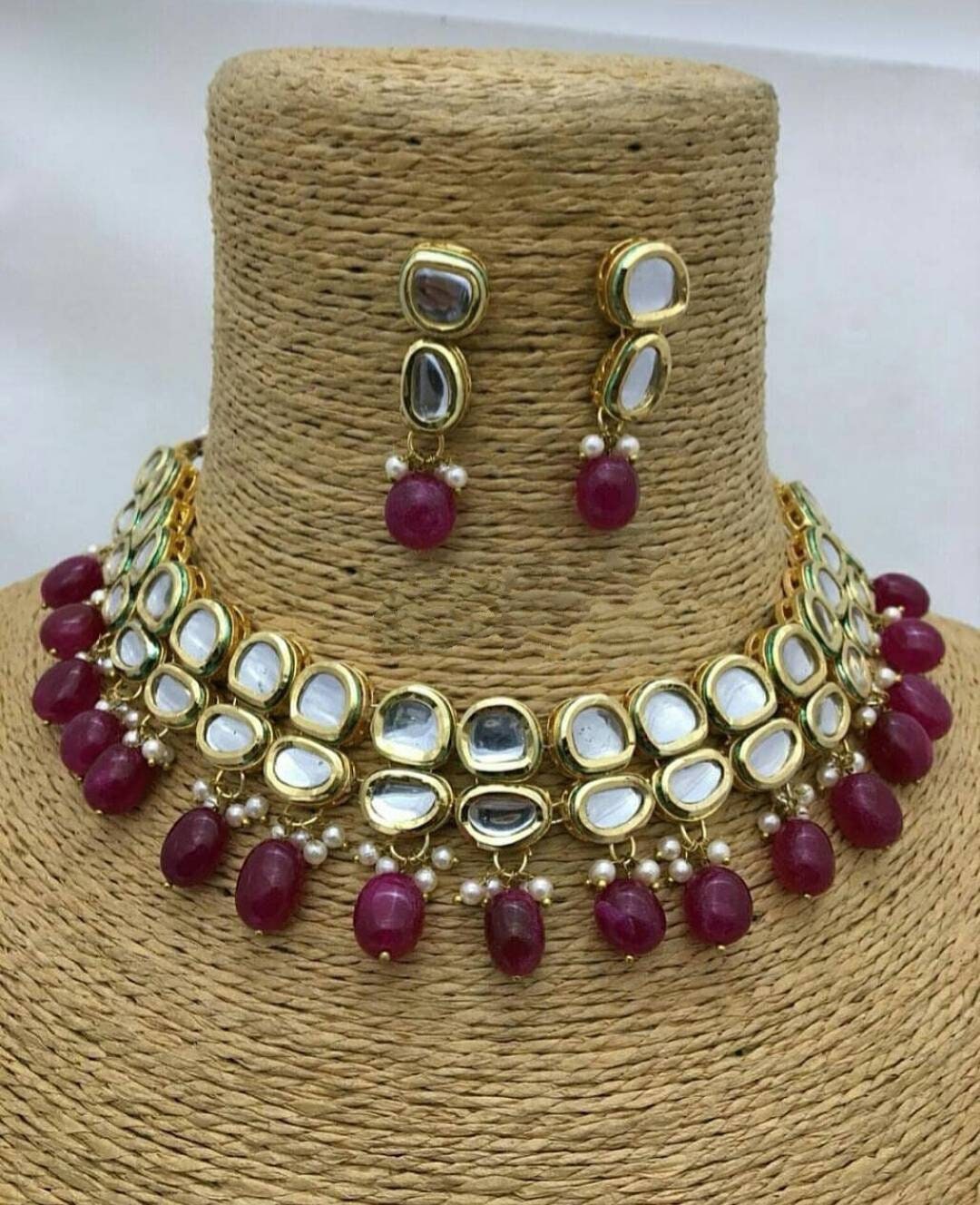 Indian Kundan Choker/ Indian Jewelry/ Indian Necklace/ Indian Choker/ Indian Wedding Necklace Set/ Kundan Choker/ Dulhan Set/ Indian Fashion | Save 33% - Rajasthan Living 11