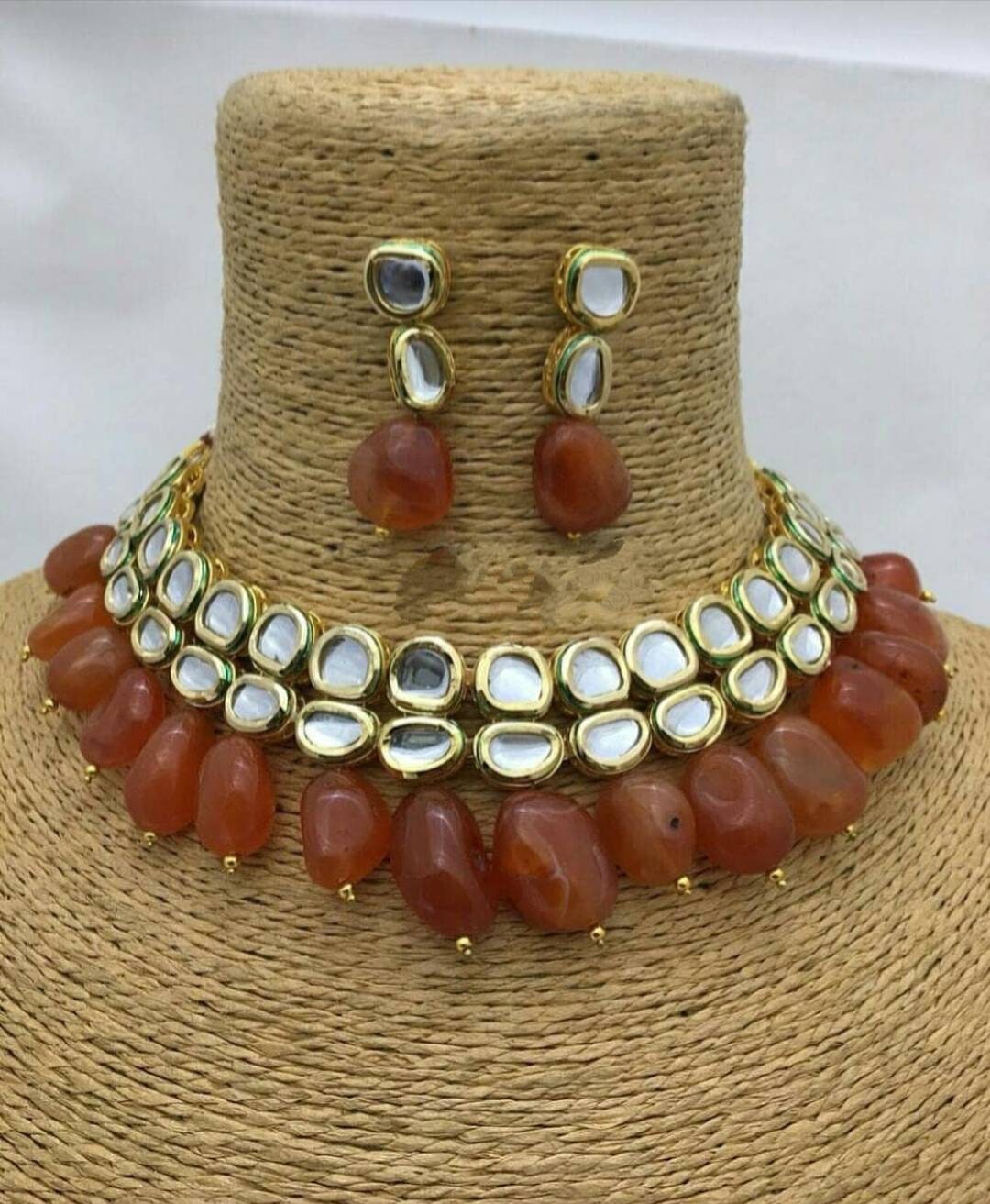 Indian Kundan Choker/ Indian Jewelry/ Indian Necklace/ Indian Choker/ Indian Wedding Necklace Set/ Kundan Choker/ Dulhan Set/ Indian Fashion | Save 33% - Rajasthan Living 9