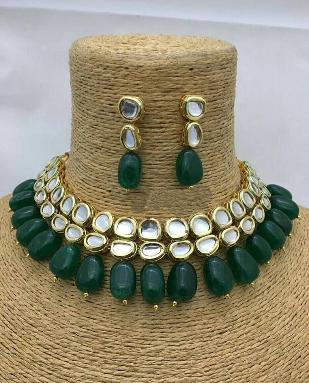 Indian Kundan Choker/ Indian Jewelry/ Indian Necklace/ Indian Choker/ Indian Wedding Necklace Set/ Kundan Choker/ Dulhan Set/ Indian Fashion | Save 33% - Rajasthan Living 10