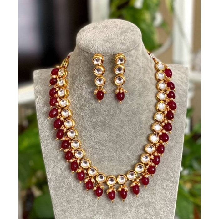 Kundan Necklace/ruby Necklace/green Choker Necklace/ Beaded Necklace/indian Necklace/kundan Jewelry/indian Wedding Jewelry/pakistani Jewelry | Save 33% - Rajasthan Living 5