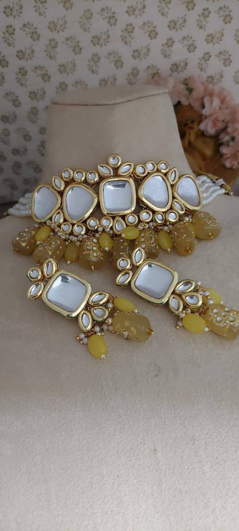 Kundan Necklace, Indian Jewelry, Indian Wedding Jewelry, Ethnic Jewelry Design, Kundan Jewelry Set, Bridal Jewelry Set, Sabyasachi Necklace | Save 33% - Rajasthan Living 12