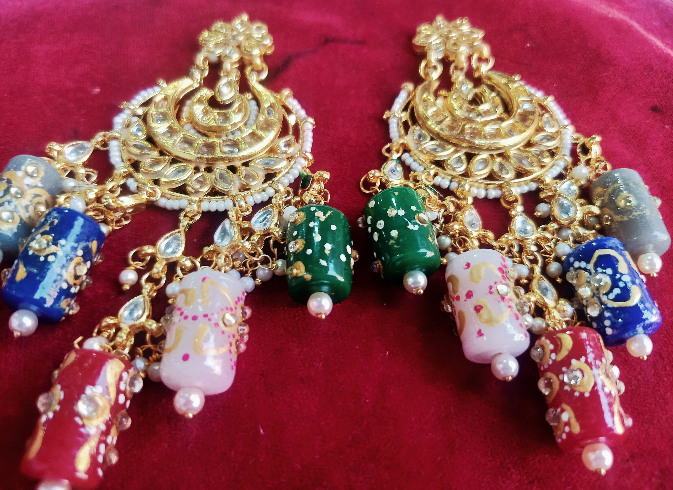 Big Uncut Kundan Polki Silver Earrings,Sabyasachi jewelry,Kundan Earrings,Polki  Earrings,Jad… | Pakistani bridal jewelry, Celebrity engagement rings, Polki  earrings