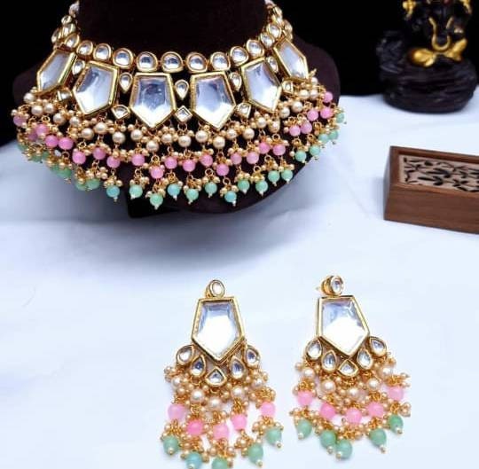 Indian Kundan Choker, Indian Jewelry, Bollywood Jewelry, Pakistani Jewelry, Indian Wedding Necklace, Bridal Choker, Kundan Necklace, Choker | Save 33% - Rajasthan Living 18