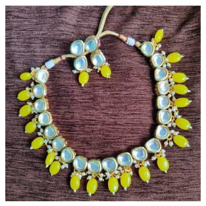 New Kundan Bridal Set, Pearl Choker Necklace Earrings, Indian Bridal Jewelry Set, Kundan Jewelry, Victorian Pearl Choker Statement Diwali | Save 33% - Rajasthan Living 5