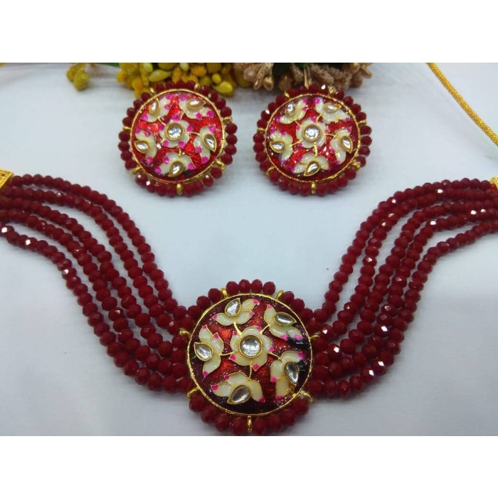 Indian Kundan Choker/ Indian Jewelry/ Indian Necklace/ Indian Choker/ Indian Wedding Necklace Set/ Kundan Choker/ Flower Necklace/ Diwali | Save 33% - Rajasthan Living 12
