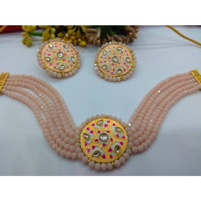 Indian Kundan Choker/ Indian Jewelry/ Indian Necklace/ Indian Choker/ Indian Wedding Necklace Set/ Kundan Choker/ Flower Necklace/ Diwali | Save 33% - Rajasthan Living 10