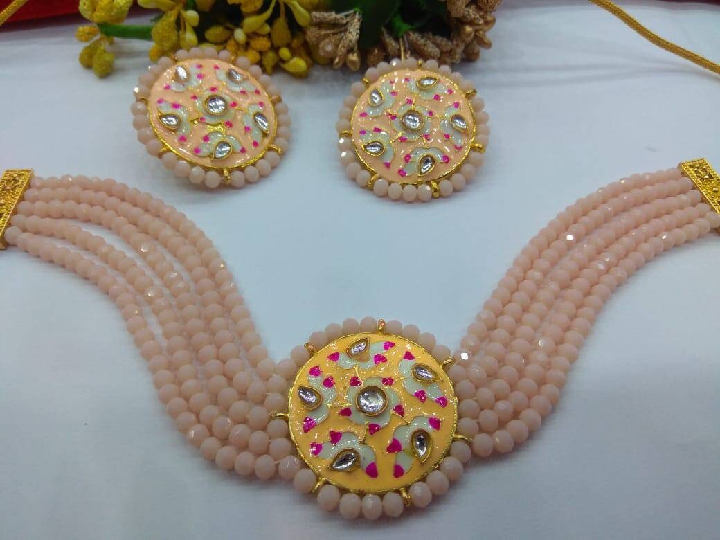 Indian Kundan Choker/ Indian Jewelry/ Indian Necklace/ Indian Choker/ Indian Wedding Necklace Set/ Kundan Choker/ Flower Necklace/ Diwali | Save 33% - Rajasthan Living 18