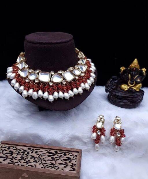 Indian Kundan Choker/ Indian Jewelry/ Indian Necklace/ Indian Choker/ Indian Wedding Necklace Set/ Kundan Choker/ New Year Sale/ New Fashin | Save 33% - Rajasthan Living 12