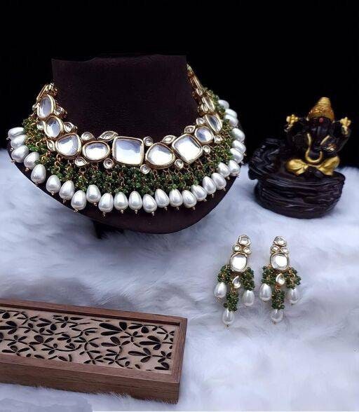 Indian Kundan Choker/ Indian Jewelry/ Indian Necklace/ Indian Choker/ Indian Wedding Necklace Set/ Kundan Choker/ New Year Sale/ New Fashin | Save 33% - Rajasthan Living 14