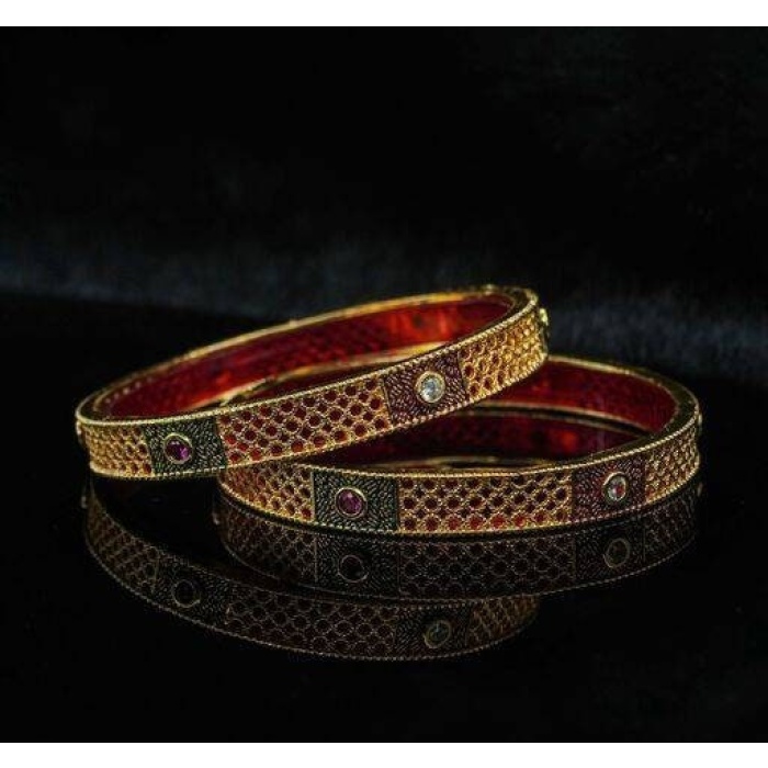 Beautiful Hand Craftetd Multi Colour Designer Bangles, Indian Bangle, Flower Bangle, Wedding Bangle, Indian Jewellery, 2 Pices Set | Save 33% - Rajasthan Living 5