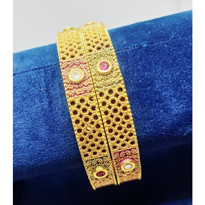Beautiful Hand Craftetd Multi Colour Designer Bangles, Indian Bangle, Flower Bangle, Wedding Bangle, Indian Jewellery, 2 Pices Set | Save 33% - Rajasthan Living 10