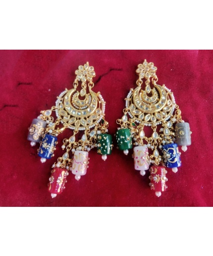 Traditional Earrings/kundan Chandbalis/chandbalis/sabyasachi Earrings/sabyasachi Chandbalis/kundan Earrings/kundan Meena Earrings/indian | Save 33% - Rajasthan Living