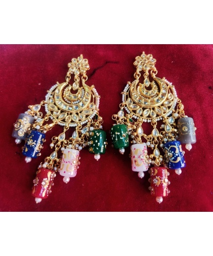 Traditional Earrings/kundan Chandbalis/chandbalis/sabyasachi Earrings/sabyasachi Chandbalis/kundan Earrings/kundan Meena Earrings/indian | Save 33% - Rajasthan Living 3
