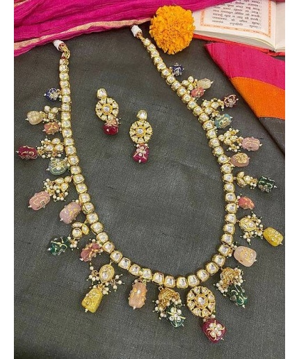 New Multicolored Kundan Jewelry Set Ethnic Indian Traditional Wedding Gold Plated Bridal Jewelry Dulhan Necklace Earrings Set Kundan Pearl | Save 33% - Rajasthan Living