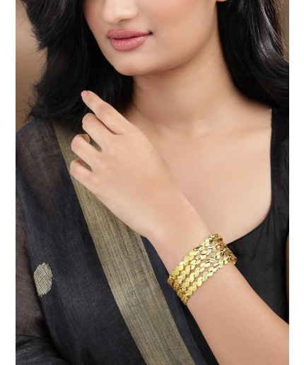 Beautiful Hand Handmade Gold Plated, Designer Bangles, Indian Bangle, Flower Bangle, Wedding Bangle, Indian Jewellery, 4 Pices Set, | Save 33% - Rajasthan Living 3