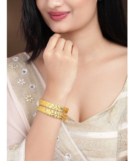 Beautiful Hand Handmade Gold Plated, Designer Bangles, Indian Bangle, Flower Bangle, Wedding Bangle, Indian Jewellery, 2 Pices Set, | Save 33% - Rajasthan Living 3