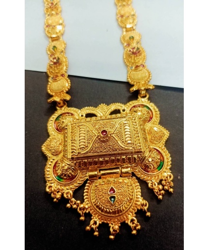 Gold Plated Jewellery Set  Girls and Women With Matching Earring, Glod Jewellery, for Wedding Wear,wedding Season Jewellery,tample Jewellery | Save 33% - Rajasthan Living 3