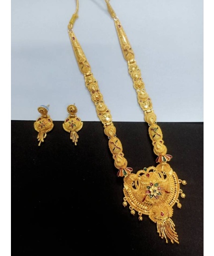 Gold Plated Jewellery Set  Girls and Women With Matching Earring, Glod Jewellery, for Wedding Wear,wedding Season Jewellery,tample Jewellery | Save 33% - Rajasthan Living 5