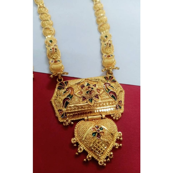 Gold Plated Jewellery Set  Girls and Women With Matching Earring, Glod Jewellery, for Wedding Wear,wedding Season Jewellery,tample Jewellery | Save 33% - Rajasthan Living 8