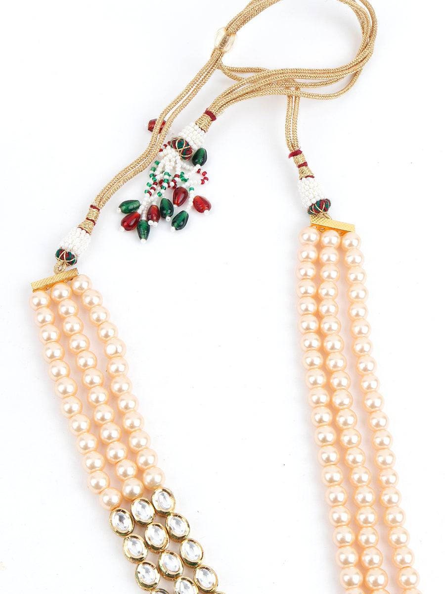 New Kundan Long Chain,one Side Three Layer Golden Beads One Side 3 Layer Kundan, Indian Jewellery, Beautiful Jewellery, Training Jewellery | Save 33% - Rajasthan Living 16