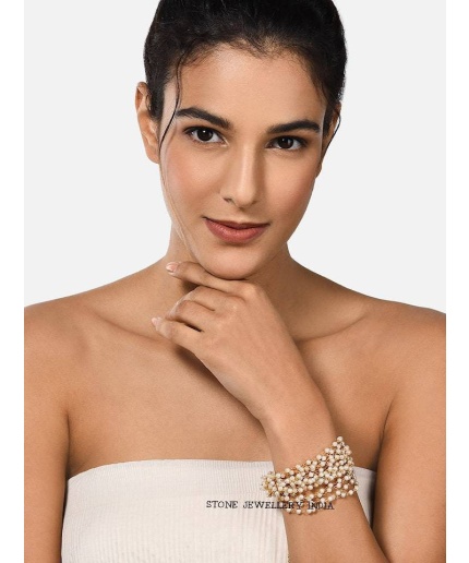 Adjustable Pearl Bracelet – Beautiful Beads Bracelet -ethnic Traditional Jewelry -shiny High Quality Wedding Bracelet – Bridesmaid Bracelet | Save 33% - Rajasthan Living 3
