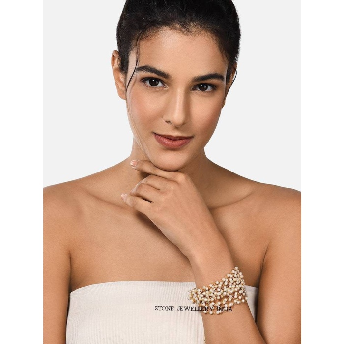 Adjustable Pearl Bracelet – Beautiful Beads Bracelet -ethnic Traditional Jewelry -shiny High Quality Wedding Bracelet – Bridesmaid Bracelet | Save 33% - Rajasthan Living 6