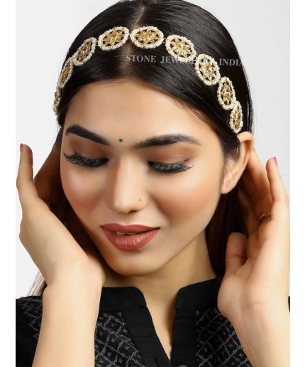 Kundan Head Band/Sheesh Phool Tikka/Indian Bridal Matha Patti/Sheesh Patti/Matha Phool/Kundan Indian Jewelry/Indian Bridal Jewelry/Pakistani | Save 33% - Rajasthan Living