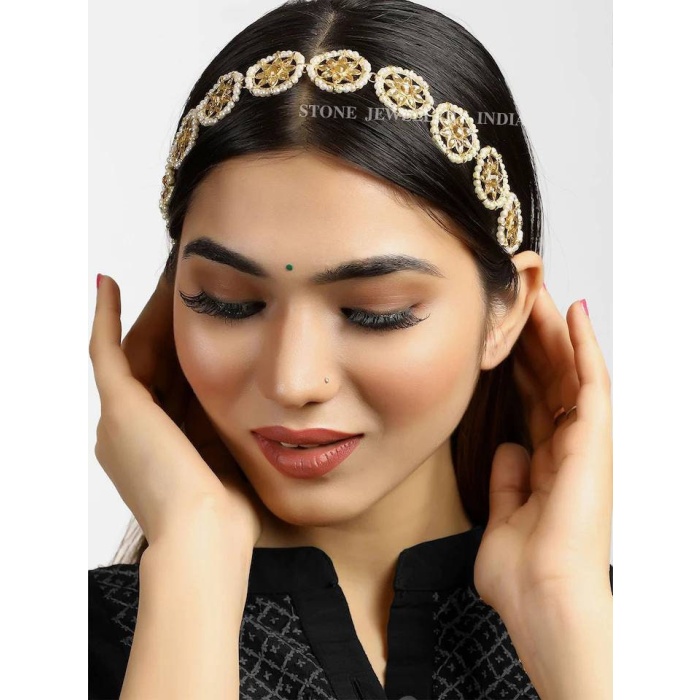 Kundan Head Band/Sheesh Phool Tikka/Indian Bridal Matha Patti/Sheesh Patti/Matha Phool/Kundan Indian Jewelry/Indian Bridal Jewelry/Pakistani | Save 33% - Rajasthan Living 5