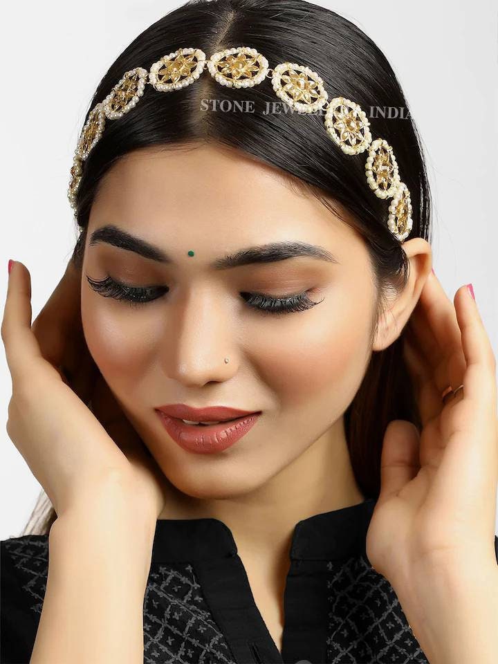 Kundan Head Band/Sheesh Phool Tikka/Indian Bridal Matha Patti/Sheesh Patti/Matha Phool/Kundan Indian Jewelry/Indian Bridal Jewelry/Pakistani | Save 33% - Rajasthan Living 9