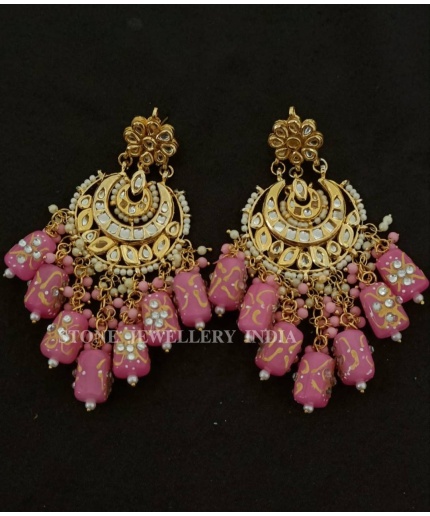 Traditional Earrings/kundan Chandbalis/chandbalis/sabyasachi Earrings/sabyasachi Chandbalis/kundan Earrings/kundan Meena Earrings/indian | Save 33% - Rajasthan Living