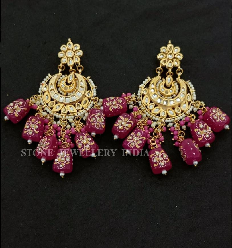 Traditional Earrings/kundan Chandbalis/chandbalis/sabyasachi Earrings/sabyasachi Chandbalis/kundan Earrings/kundan Meena Earrings/indian | Save 33% - Rajasthan Living 20