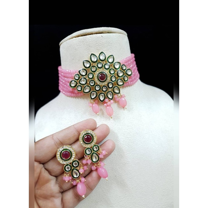 Indian Kundan Choker/ Indian Jewelry/ Indian Necklace/ Indian Choker/ Indian Wedding Necklace Set/ Kundan Choker/ Flower Necklace/ Diwali | Save 33% - Rajasthan Living 5