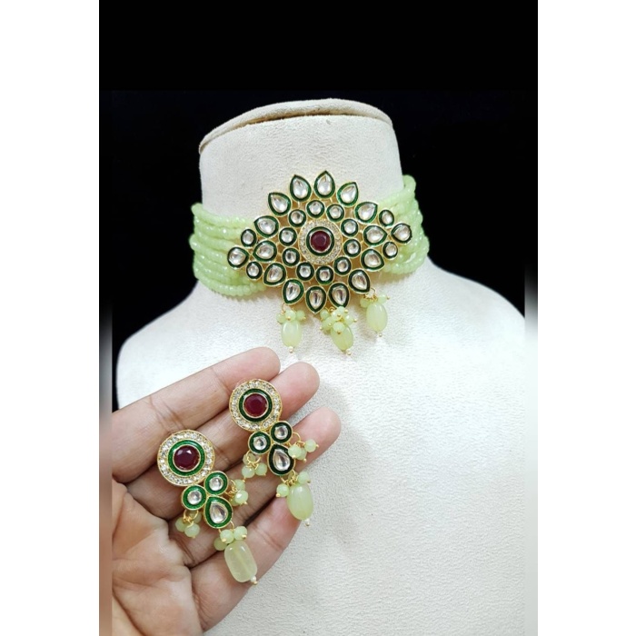 Indian Kundan Choker/ Indian Jewelry/ Indian Necklace/ Indian Choker/ Indian Wedding Necklace Set/ Kundan Choker/ Flower Necklace/ Diwali | Save 33% - Rajasthan Living 8