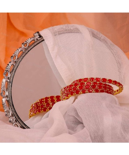 Beautiful Gold Plated Ruby Stone Bangles -wedding Bridal Jewelry -bridesmaid Gift -designer Pearl Bangles -indian Ethnic Bangle | Save 33% - Rajasthan Living