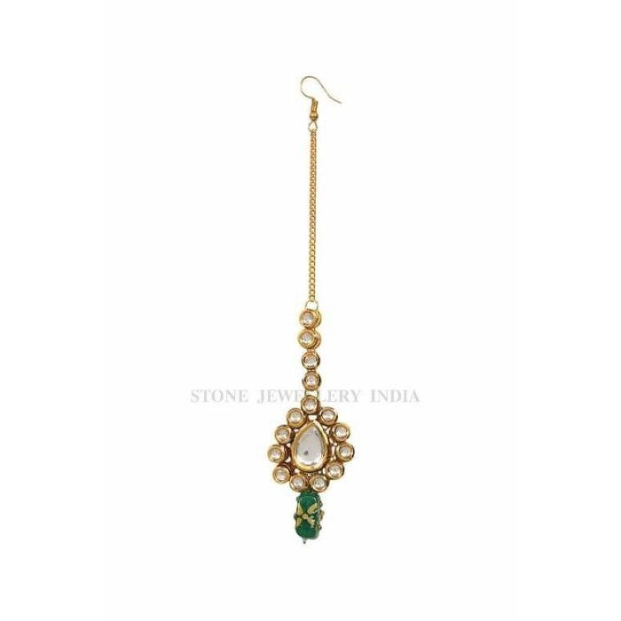 Kundan Tikka and Earrings Set /pearl Mang Tikka Set/ Pearl Tikka Earrings Set/kundan Tikka Set/indian Jewelry/ Indian Wedding Jewelry/tika | Save 33% - Rajasthan Living 9