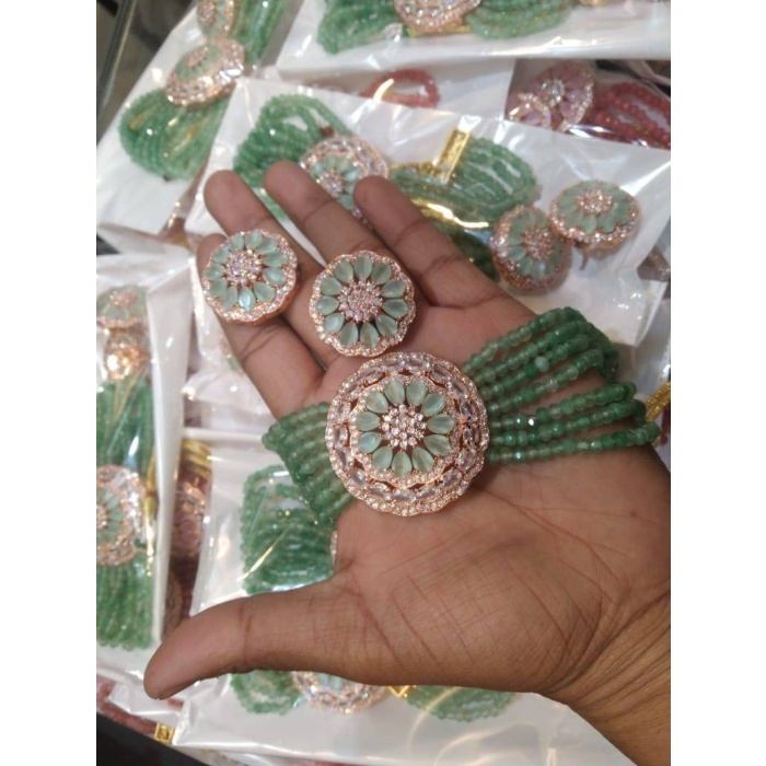 Kundan Choker/Restocked Choker Necklace /Rosegold Indian Choker/cz Choker/Indian Wedding Jewelry/Sabyasachi Necklace /Delicate Necklace | Save 33% - Rajasthan Living 7