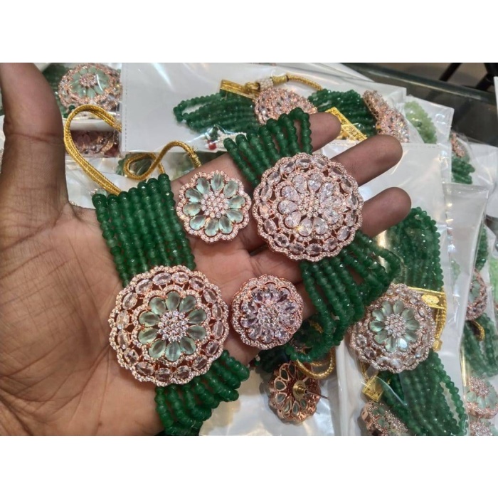 Kundan Choker/Restocked Choker Necklace /Rosegold Indian Choker/cz Choker/Indian Wedding Jewelry/Sabyasachi Necklace /Delicate Necklace | Save 33% - Rajasthan Living 9