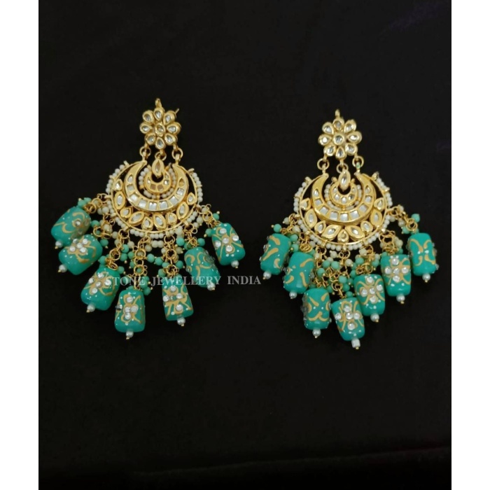 Traditional Earrings/kundan Chandbalis/chandbalis/sabyasachi Earrings/sabyasachi Chandbalis/kundan Earrings/kundan Meena Earrings/indian | Save 33% - Rajasthan Living 10