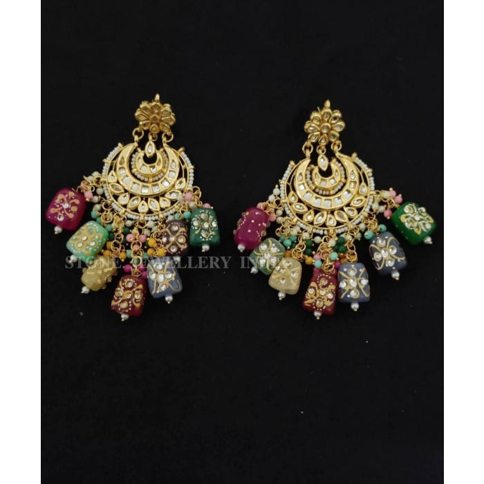 Traditional Earrings/kundan Chandbalis/chandbalis/sabyasachi Earrings/sabyasachi Chandbalis/kundan Earrings/kundan Meena Earrings/indian | Save 33% - Rajasthan Living 6