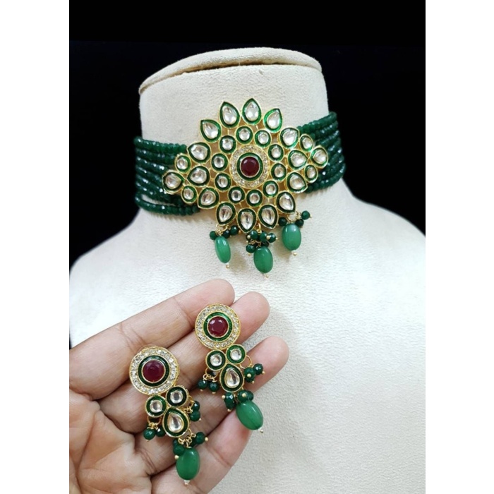 Indian Kundan Choker/ Indian Jewelry/ Indian Necklace/ Indian Choker/ Indian Wedding Necklace Set/ Kundan Choker/ Flower Necklace/ Diwali | Save 33% - Rajasthan Living 6