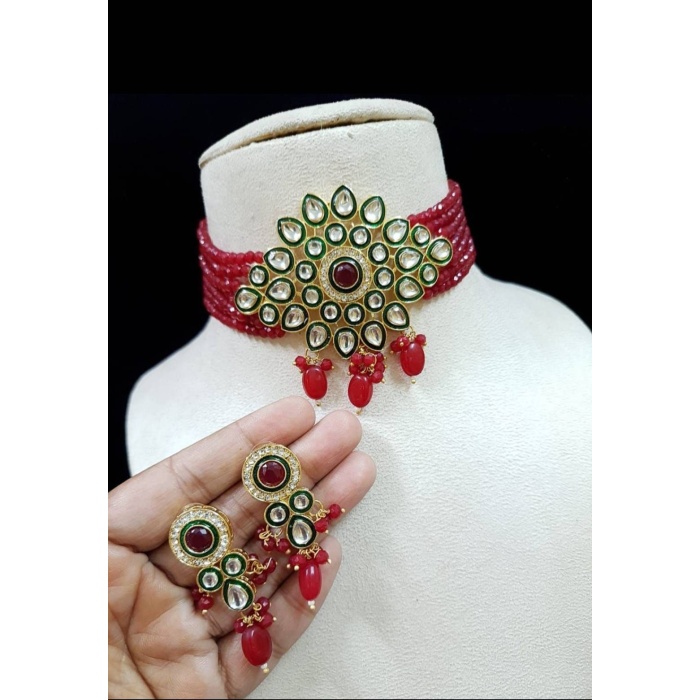 Indian Kundan Choker/ Indian Jewelry/ Indian Necklace/ Indian Choker/ Indian Wedding Necklace Set/ Kundan Choker/ Flower Necklace/ Diwali | Save 33% - Rajasthan Living 7