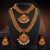 Beautiful Traditional Gold-plated Tample Jewellery Set /indian Women Jewellery Gold Plated Fashion Jewelry / Wedding Wear Bridal Set | Save 33% - Rajasthan Living 12