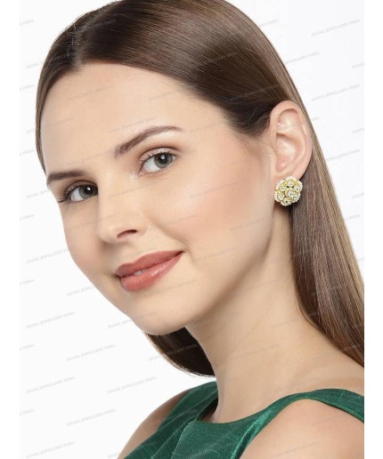 White Flower Earrings, White Cherry Blossom Earrings, Sakura Earrings, Bridal Earrings, Flower Dangle Earrings, New Bollywood Earrings | Save 33% - Rajasthan Living 3