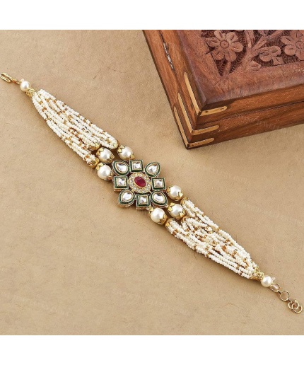 Kundan Bracelet/ Polki Haath Phool /hath Panja/ Adjustable Bracelet/ Finger Bracelet /indian Bridal Jewellery/ Hand Harness /dulhan Barclet | Save 33% - Rajasthan Living 5
