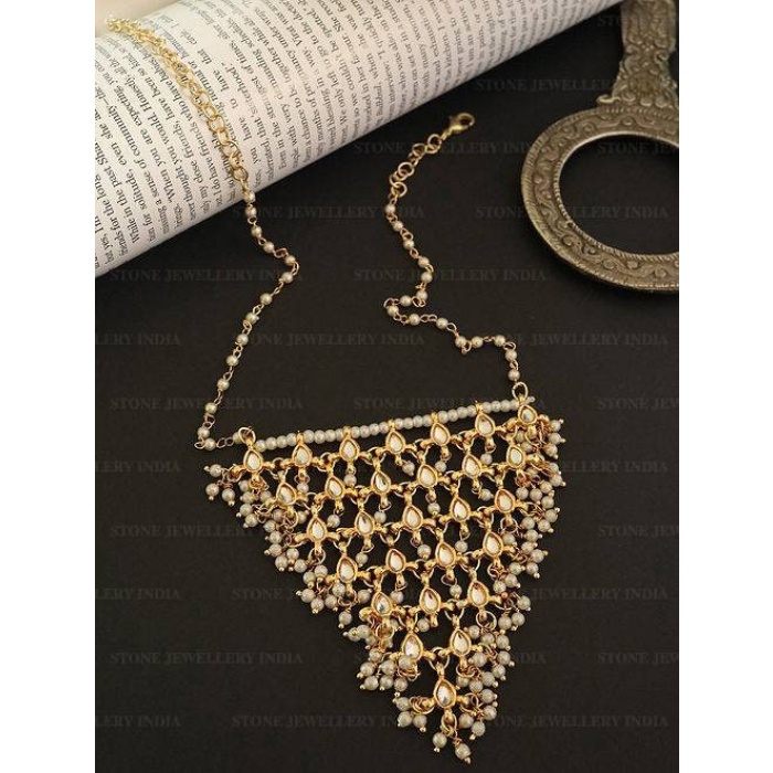 Kundan Necklace/ Indian Jewelry/ High Quality Jewelry Set, Bridal Aad Wedding Set, Bollywood Jewelry,Rajputi Jewelry. Gold Plated Fashion | Save 33% - Rajasthan Living 6