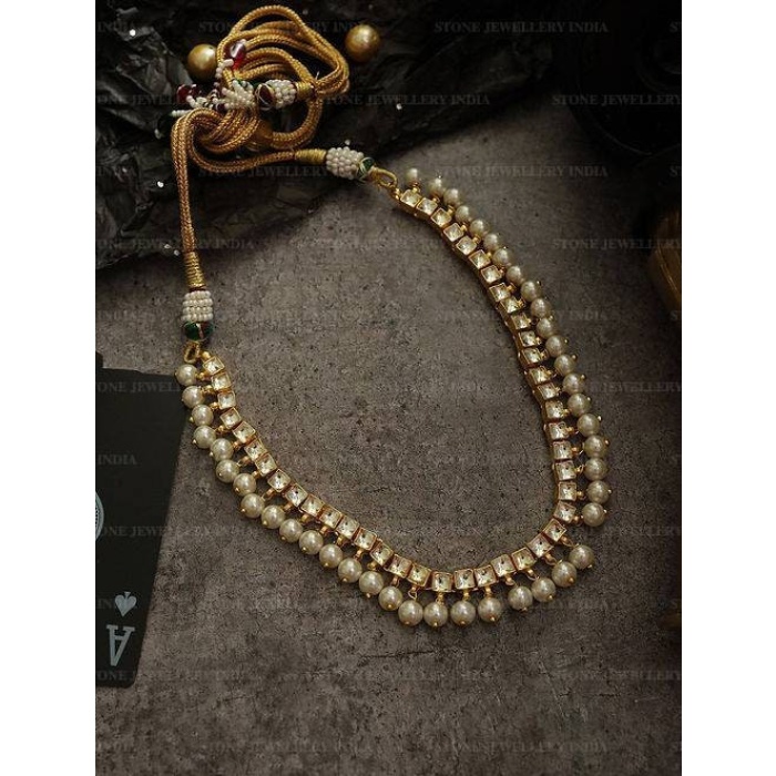 Kundan Necklace/ Golden Meenakari Necklace/ Kundan Necklace/ Bridal Kundan Necklace/ Kundan Jewelry/indian Wedding Choker With Green Stone | Save 33% - Rajasthan Living 5