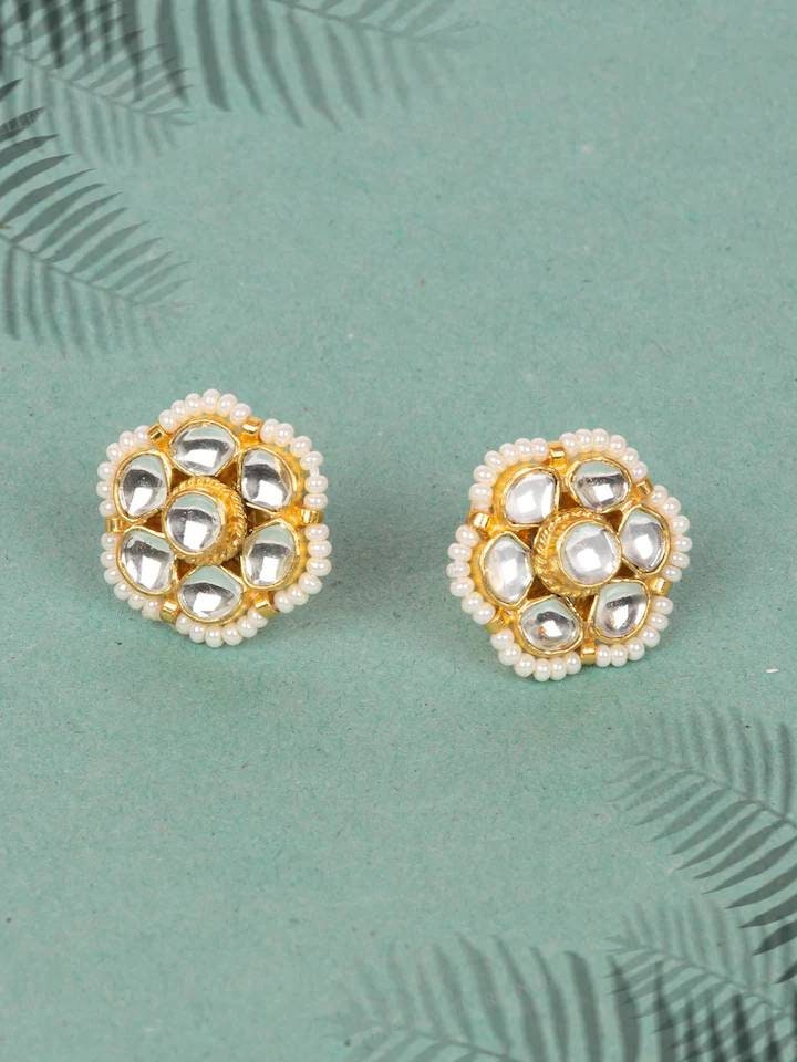 White Flower Earrings, White Cherry Blossom Earrings, Sakura Earrings, Bridal Earrings, Flower Dangle Earrings, New Bollywood Earrings | Save 33% - Rajasthan Living 9