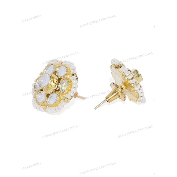 White Flower Earrings, White Cherry Blossom Earrings, Sakura Earrings, Bridal Earrings, Flower Dangle Earrings, New Bollywood Earrings | Save 33% - Rajasthan Living 7