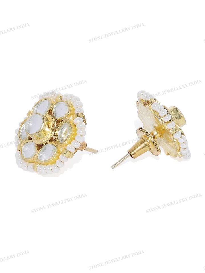 White Flower Earrings, White Cherry Blossom Earrings, Sakura Earrings, Bridal Earrings, Flower Dangle Earrings, New Bollywood Earrings | Save 33% - Rajasthan Living 11